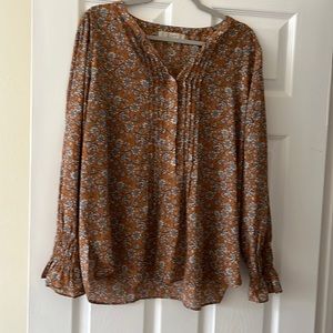 Beautiful burnt orange Loft blouse